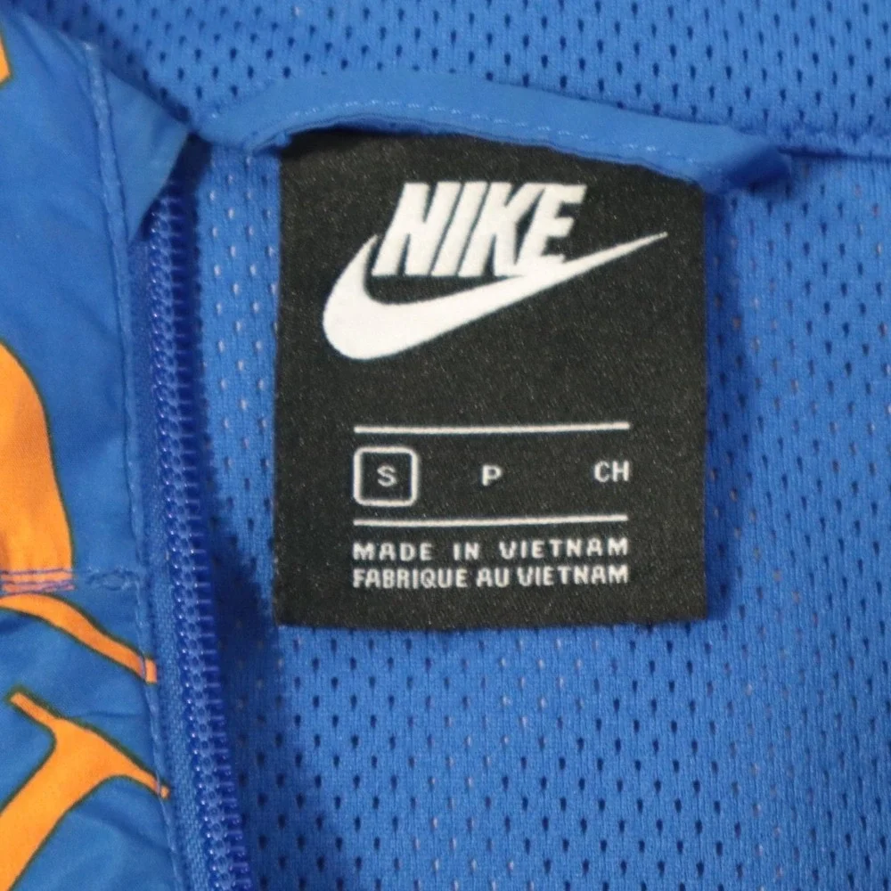 Nike Sportswear Kids Just Do It Windrunner Hooded Jacket Blue Orange Sz S School